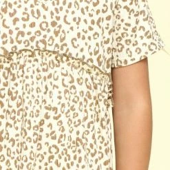 Purple Door Boutique New Arrivals Youth Cream Leopard Print Dress