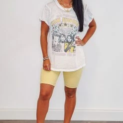 Mono B Athleisure Mono B Staying Sassy Lemonade Textured Biker Shorts