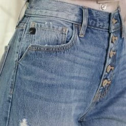 Kan Can Jeans Kan Can Distressed Straight Fit Jeans