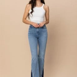 New Arrivals Hidden Jeans Panel Flare Jeans