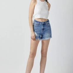 Purple Door Boutique New Arrivals Backroad Life Dark Denim Shorts