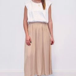 Purple Door Boutique Timeless Impression Taupe Maxi Skirt New Arrivals