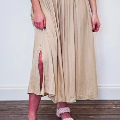 Purple Door Boutique Timeless Impression Taupe Maxi Skirt New Arrivals