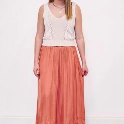 Purple Door Boutique Timeless Impression Rosewood Maxi Skirt