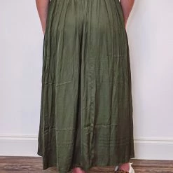 Purple Door Boutique Timeless Impression Olive Maxi Skirt