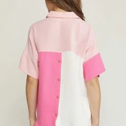 The Purple Door Boutique True Wish Fuchsia Colorblock Top New Arrivals