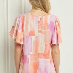 Purple Door Boutique Pretty In Pink Printed Top New Arrivals