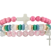 Erimish Blessed Cross Pink Bracelet