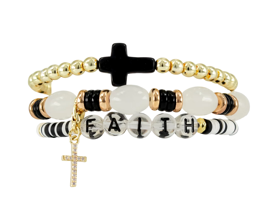 Purple Door Boutique Erimish Faith Cross Black Bracelet 1 Purple Door Boutique Erimish Faith Cross Black Bracelet