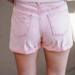 The Purple Door Boutique Heat Wave Pink Denim Shorts