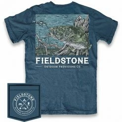 T-Shirts Fieldstone Outdoors Small Bass T Shirt