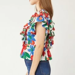Purple Door Boutique Ladies' Summer Days Floral Peplum Top 6 Purple Door Boutique Ladies' Summer Days Floral Peplum Top