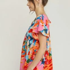 Purple Door Boutique Pink Floral Perfection Babydoll Top New Arrivals