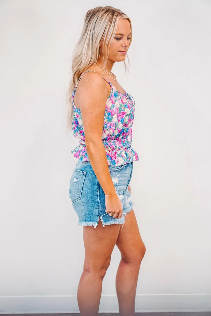 Purple Door Boutique $15 & $19 Tops Floral Cuteness Blue Cropped Cami Tank 3 Purple Door Boutique $15 & $19 Tops Floral Cuteness Blue Cropped Cami Tank