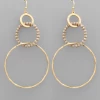 Purple Door Boutique Triple Mocha Hoop Earrings Jewelry