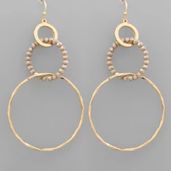 Purple Door Boutique Triple Mocha Hoop Earrings Jewelry