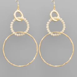 Purple Door Boutique Tripel Natural Hoop Earrings Jewelry