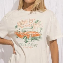 Purple Door Boutique New Arrivals Ivory Born To Be Wild Tee