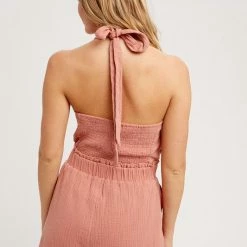 Purple Door Boutique Terracotta Halter Style Romper New Arrivals