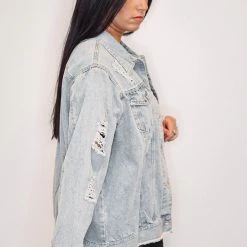 Purple Door Boutique Glory Days Distressed Denim Jacket Ladies' 8 Purple Door Boutique Glory Days Distressed Denim Jacket Ladies'