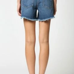 Ladies' Hidden Jeans Sofie High Rise Dark Denim Mom Shorts