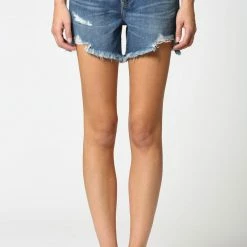 Ladies' Hidden Jeans Sofie High Rise Dark Denim Mom Shorts