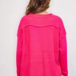Purple Door Boutique Ladies' Totally In Love Hot Pink Sweater 9 Purple Door Boutique Ladies' Totally In Love Hot Pink Sweater
