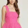 Purple Door Boutique Hot Pink Ruched Peplum Top New Arrivals