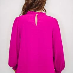Purple Door Boutique Lovely Lady Hot Pink Top