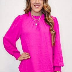 Purple Door Boutique Lovely Lady Hot Pink Top