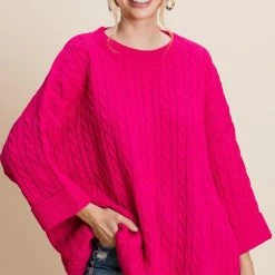 The Purple Door Boutique Unforgettable Love Hot Pink Sweater