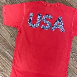 T-Shirts Peach State Pride USA Initials Red T Shirt