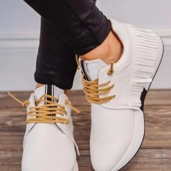 Shu Shop Pepa Fringe White Sneakers Shoes