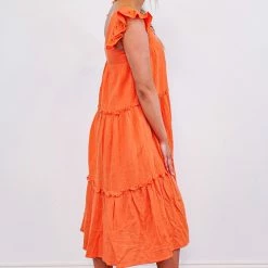 Purple Door Boutique Orange Delight Tiered Midi Dress 7 Purple Door Boutique Orange Delight Tiered Midi Dress
