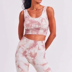 Mono B Athleisure Mono B Mocha Tie Dye Sports Bra