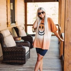 Distressed Vintage Couture My Tan Smile Graphic Tee