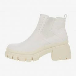 Mia Shoes Connor Off White Platform Booties
