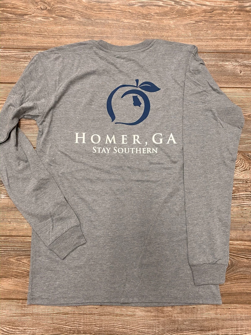 Peach State Pride Homer, GA Grey T Shirt 1 Peach State Pride Homer, GA Grey T Shirt