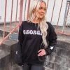 Purple Door Boutique Georgia Stars Black Sweatshirt