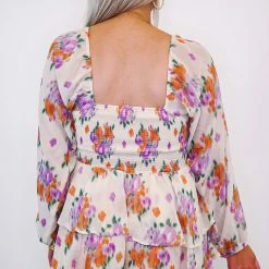 Purple Door Boutique Enchanting Stories Lavender Floral Romper
