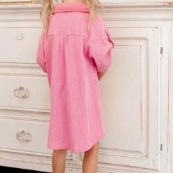 Purple Door Boutique Youth Washed Pink Shift Dress