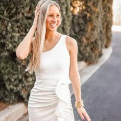 Purple Door Boutique Elegant Destination White Mini Dress