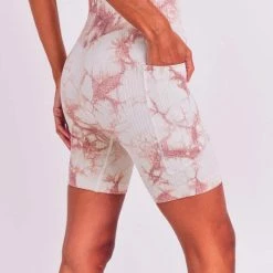 Mono B Athleisure Mono B Mocha Tie Dye Biker Shorts