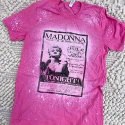 Purple Door Boutique Madonna Bleached Pink Graphic Tee Summer SALE