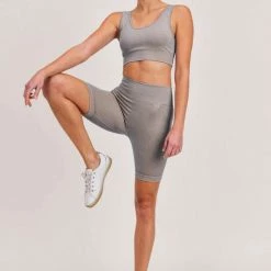 Mono B Athleisure Mono B Meeting Goals Sage Biker Shorts