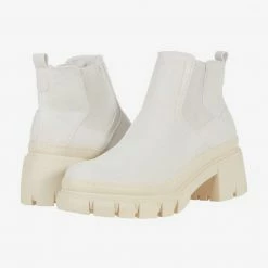 Mia Shoes Connor Off White Platform Booties