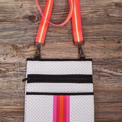 Purple Door Boutique Classy White Neoprene Crossbody Bag Summer SALE