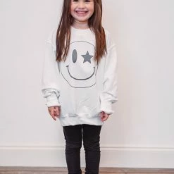 Purple Door Boutique Youth Star Smiley Sweatshirt
