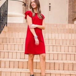 Purple Door Boutique Sassy Girl Red Dress