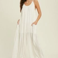 Purple Door Boutique New Arrivals Best Ivory Relaxed Fit Jumpsuit